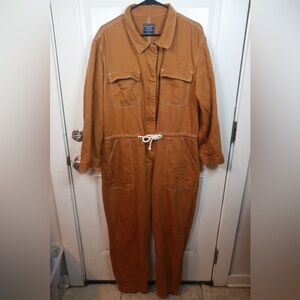 ABERCROMBIE & FITCH Utility Jumpsuit Camel SIZE XL